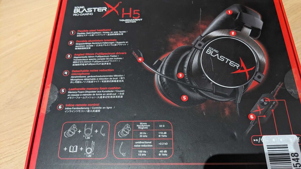 Casti Gaming Creative Sound BlasterX H5 Tournament Edition