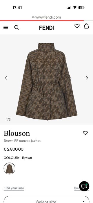 Оригинално Дамско яке FENDI