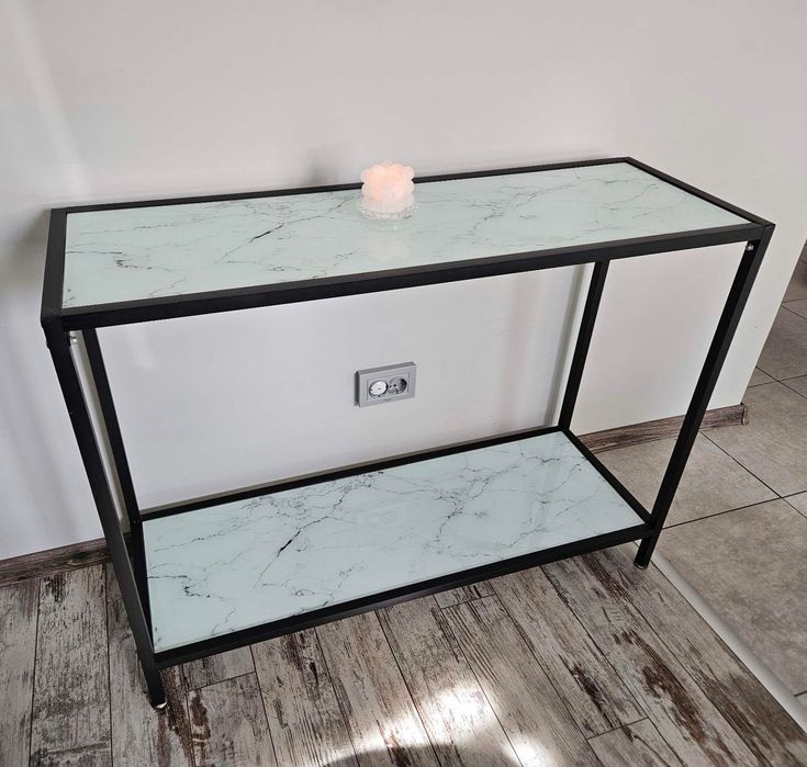 Конзолна маса стъкло от мрамор