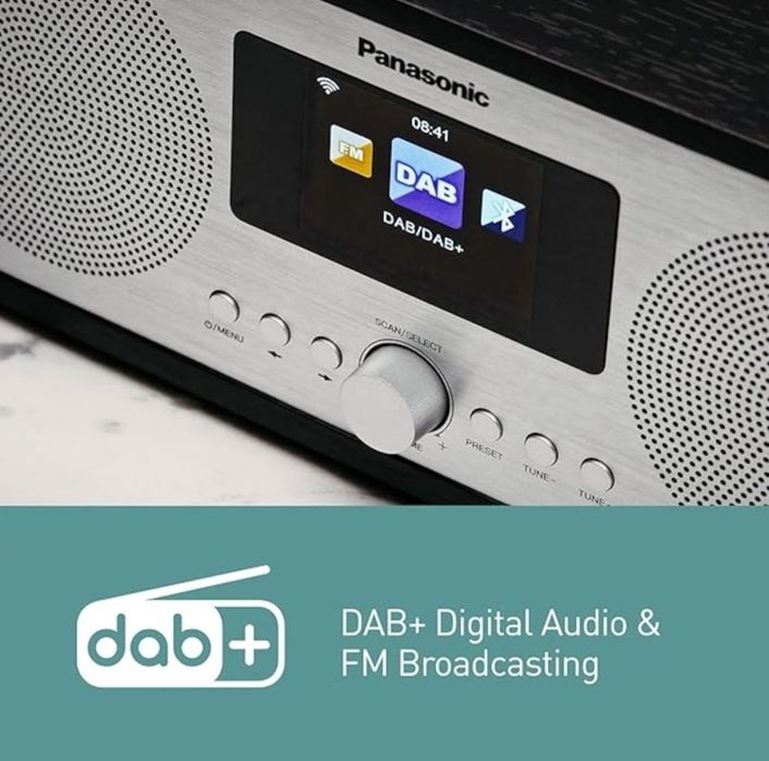 Радио Panasonic RF-D40EGK-K Интернет и DAB+/FM с Bluetooth