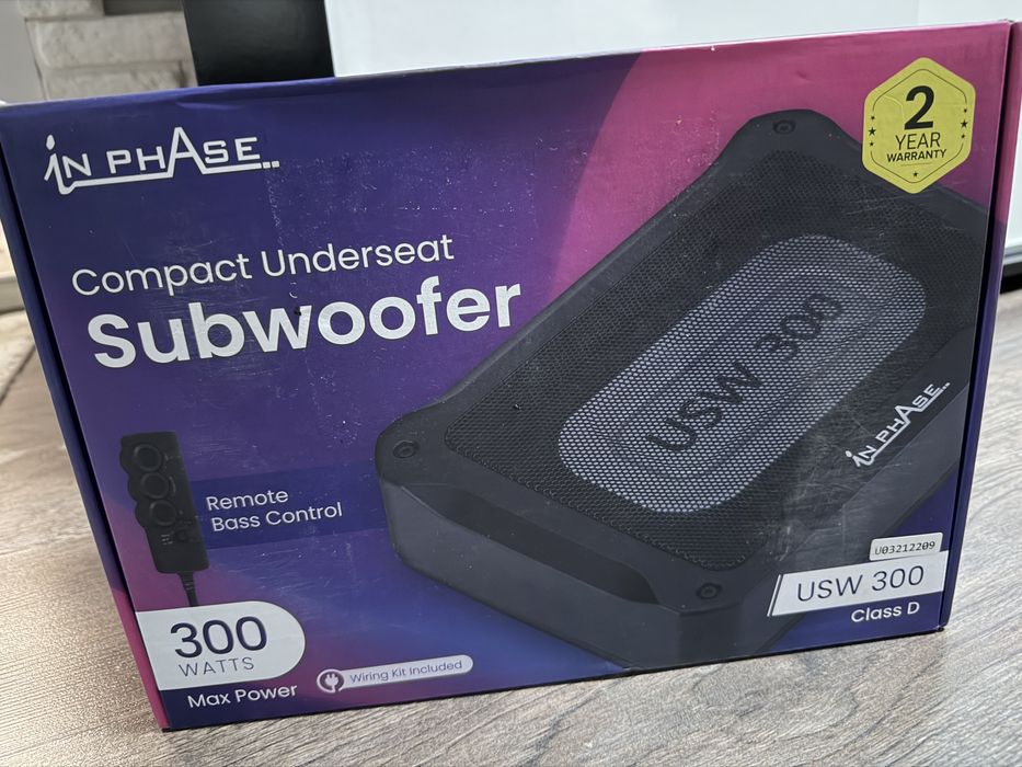 In Phase subwoofer compact underseat 300w