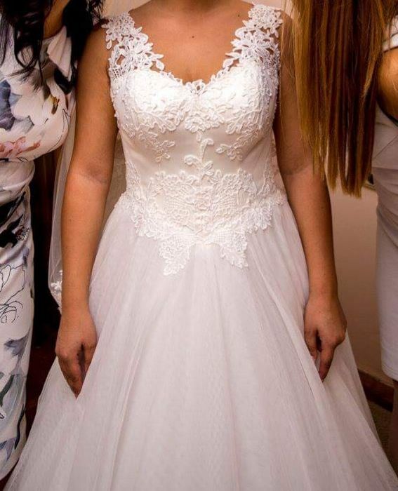 Сватбена рокля + обръч