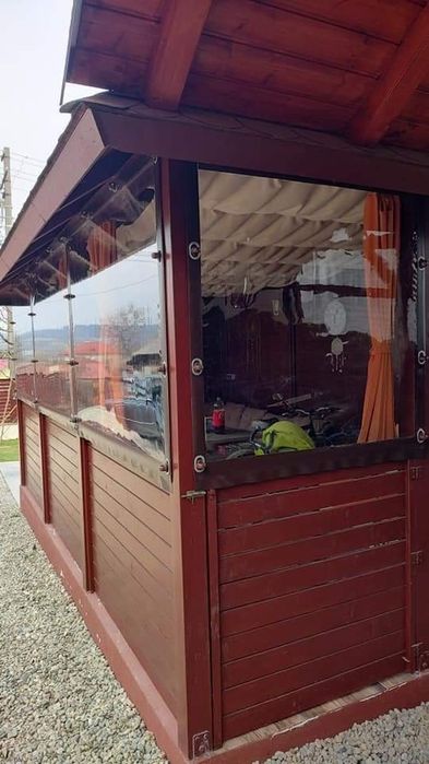 Folie terase si foisoare, folii terasa usor de ridicat, cu prindere in cureluse