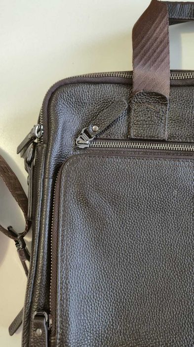 Geanta barbateasca / servieta piele naturala Bison Denim