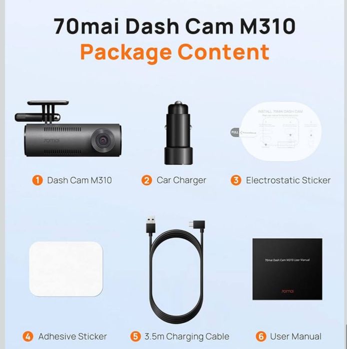 70mai 2K m310 wifi из США. Глобал.Авторегистратор. Kamera moshinaga.