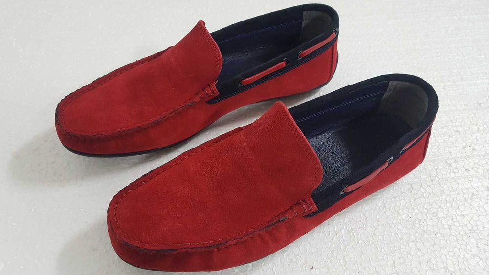 мъжки червени мокасини massimo zardi