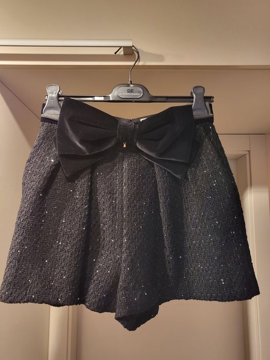 Elisabetta Franchi  tweed and velvet shorts