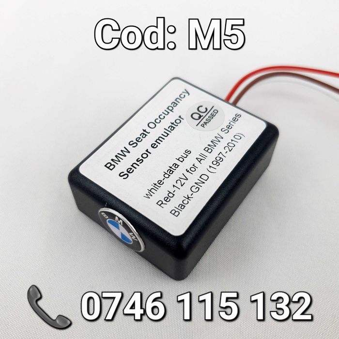 Modul Plasă Scaun BMW–Cu 3 Fire–Passenger Occupancy Sensor(SBE)–DIP Switch–Anulator Eroare Airbag Pasager–E36 E39 E46 E53 E60 E61 E63 E65 E87 E90 – M5