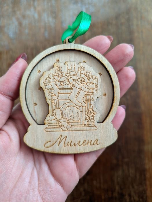 Коледна играчка с име, коледни играчки, коледни топки, коледна топка