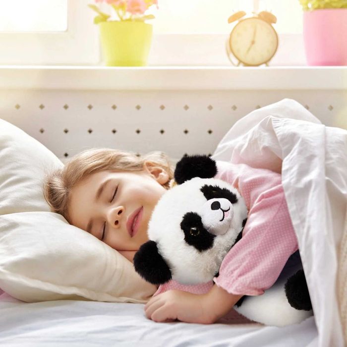 Плюшена дишаща Панда с нежна музика и мека светлина