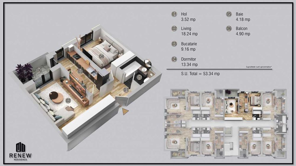 Ap. 2 cam. aprilie 2026 zona Militari Residence