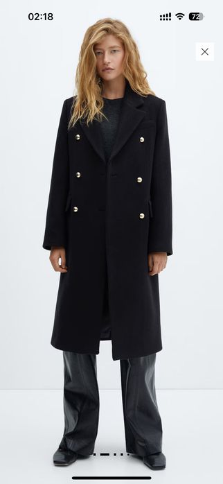 Вълнено палто ZARA MANGO XS-S размер