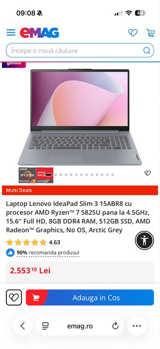 Laptop Lenovo IdeaPad Slim 3 15ABR8