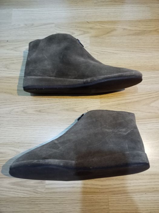 Papuci ghete Fortuna din piele întoarsă cu blană naturală de oaie 44