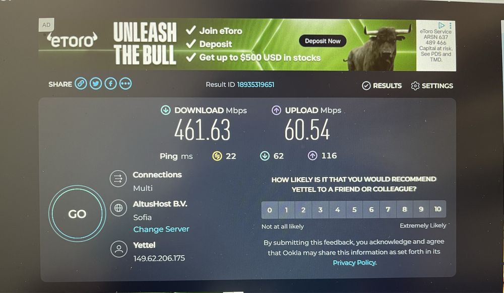 5G sim card неограничен интернет yettel