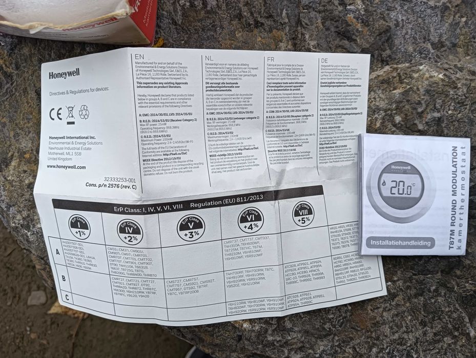 Termostat cu fir Honeywell Nou/ termostat ambiental centrala termica