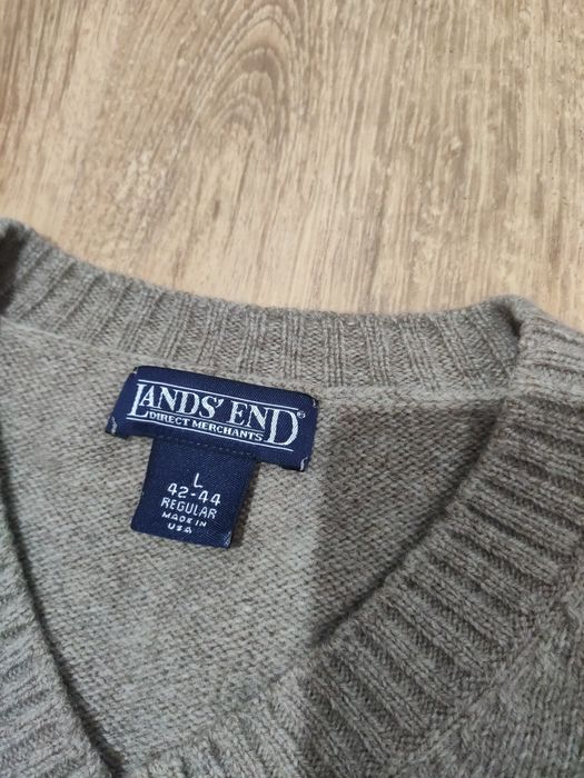 Pulover din lână miel Lands End made in USA mărimea L