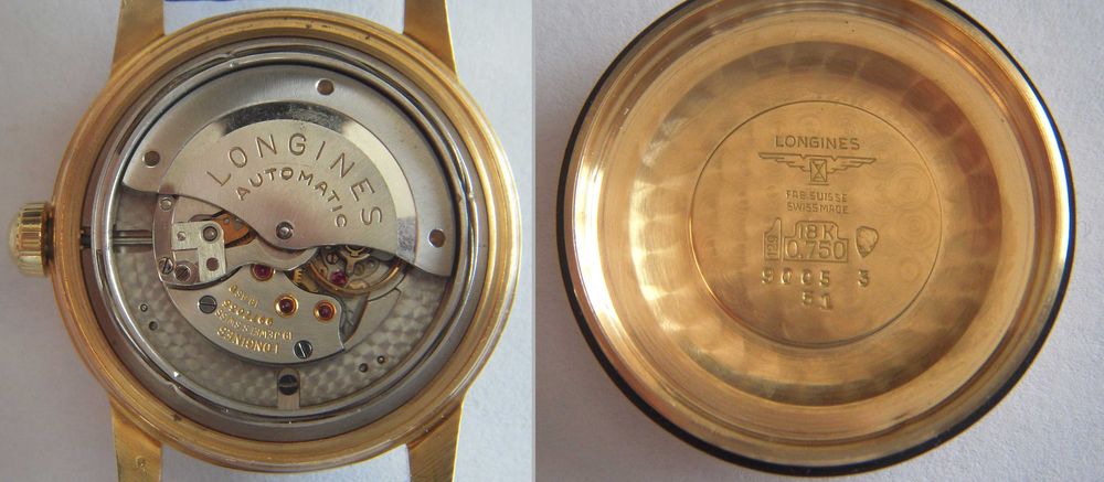 Ceas aur 18K automatic LONGINES Conquest Calendar calibrul 19 ASD