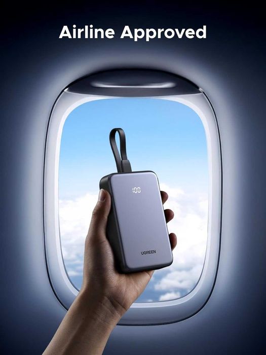 UGREEN 20000mAh 22.5W встроенным кабелем Type-C. Есть доставка