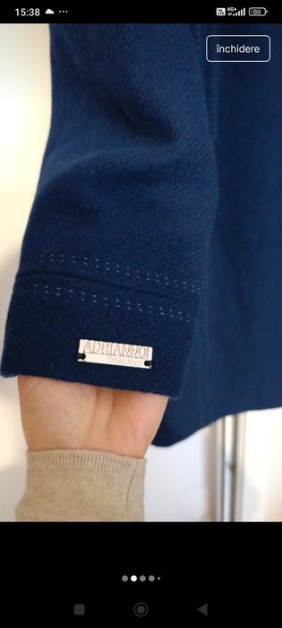 Palton Lână cu guler detașabil Adrianno