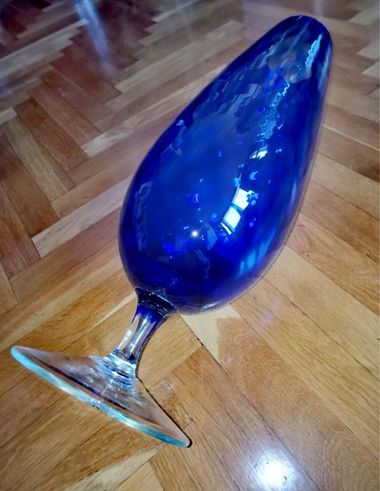 Антикварна чиния ръчно - духано стъкло марка Mdina Glass Малта супер !