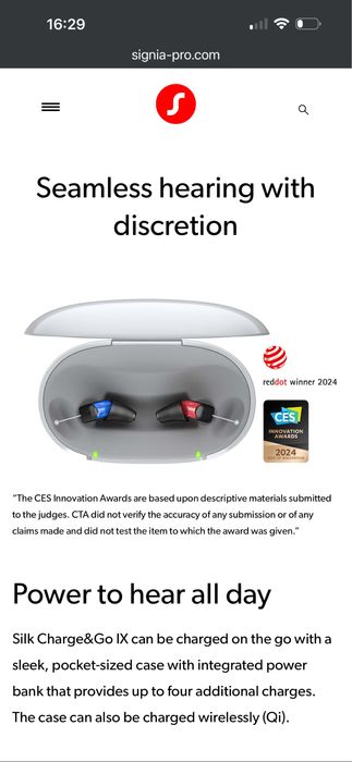 signia C&G 5ix hearing aid