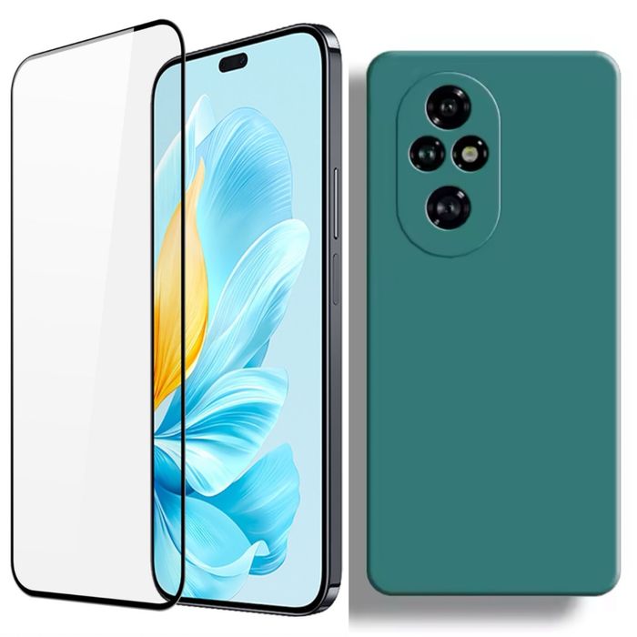 Husa Silicon Interior Fin +Folie Sticla Silicon Honor 200/400 LITE PRO