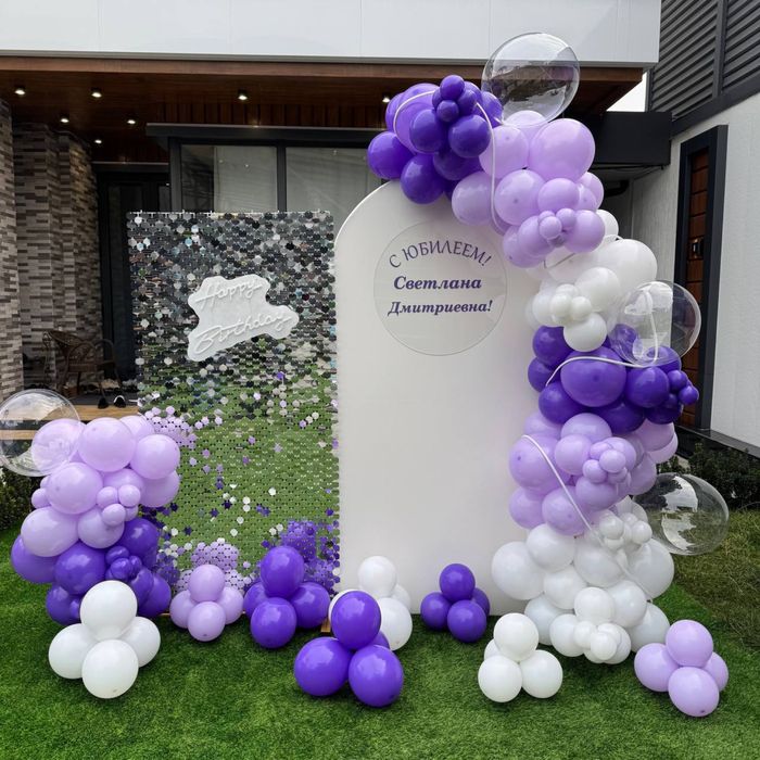 Оформление фотозон воздушными шарами.