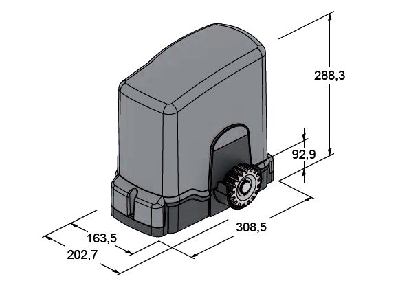 Kit complet automatizare poarta culisanta TauT-One Kit8, 800 kg
