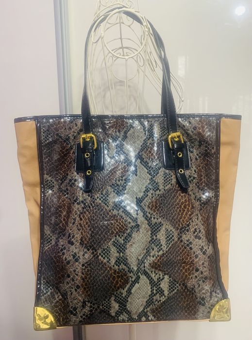LIPSY Нова дамска чанта животински принт с лого