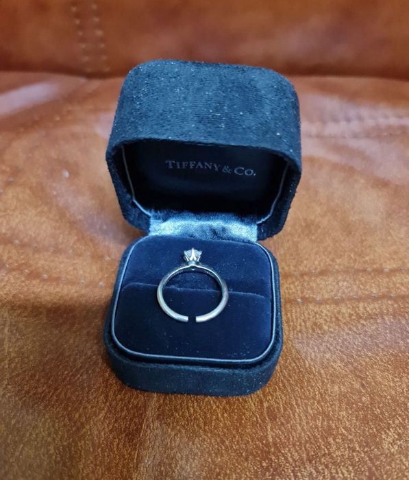 tiffany solitaire inel din platina  PT 950 cu diamant 0,40 carate KJ