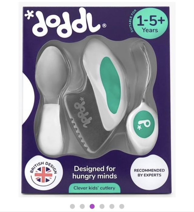 Комплект прибори Doddl - Морско синьо, 3 броя