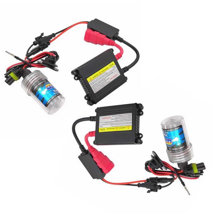 KIT Xenon H7 H1 H3 H11 H4 alb rece 6000k  completa