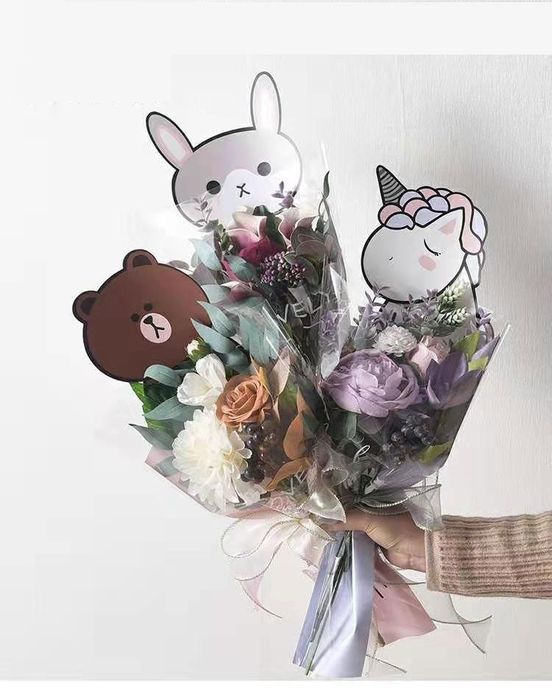 Упаковка для букетов из цветов, зефира, мыло