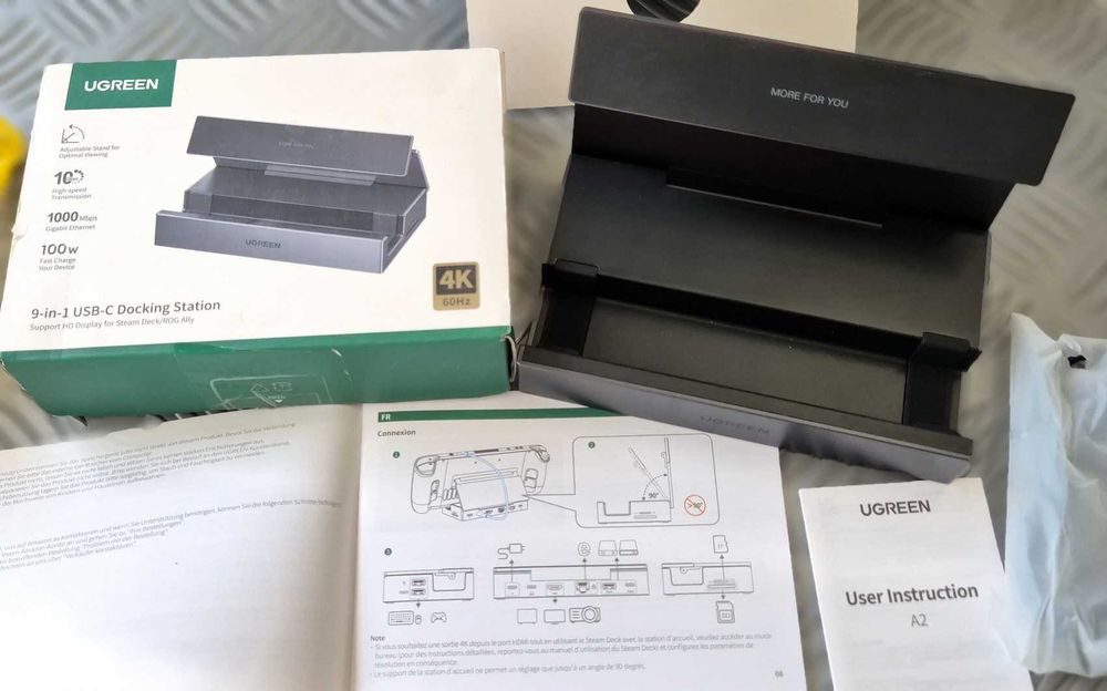 Докинг станция Ugreen 9-в-1 USB-C Docking Station за Steam Deck / ROG Ally / Лаптоп