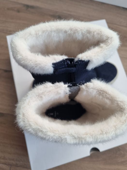 Cizme Geox de piele cu fermoar,  albastru, 37