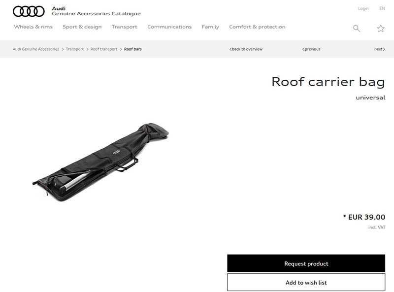 Оригинален сак AUDI 142х65cm - калъф за лов къмпинг риболов