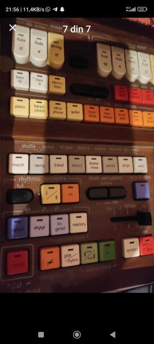 Orga din lemn cu scaun,Pian Pianina Technics PCM Sound E22L tehnis