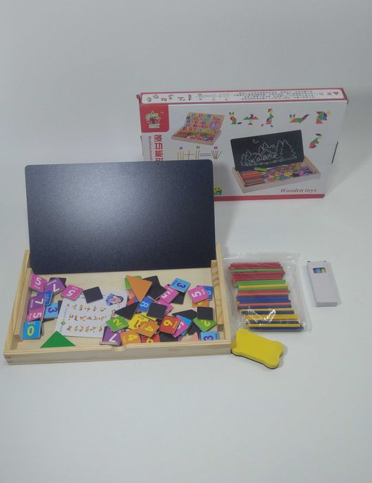 ХИТ! мулти комплект 2в1 с магнитна двустранна дъска и числа