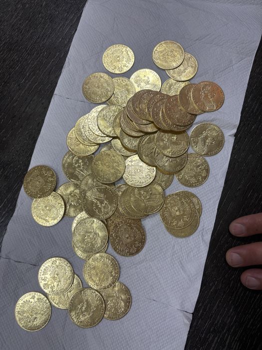 Vand monede placate cu aur de 24k Frank Iosif 4 ducat