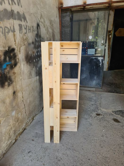 Разтегателен Дървен стелаж хармоника