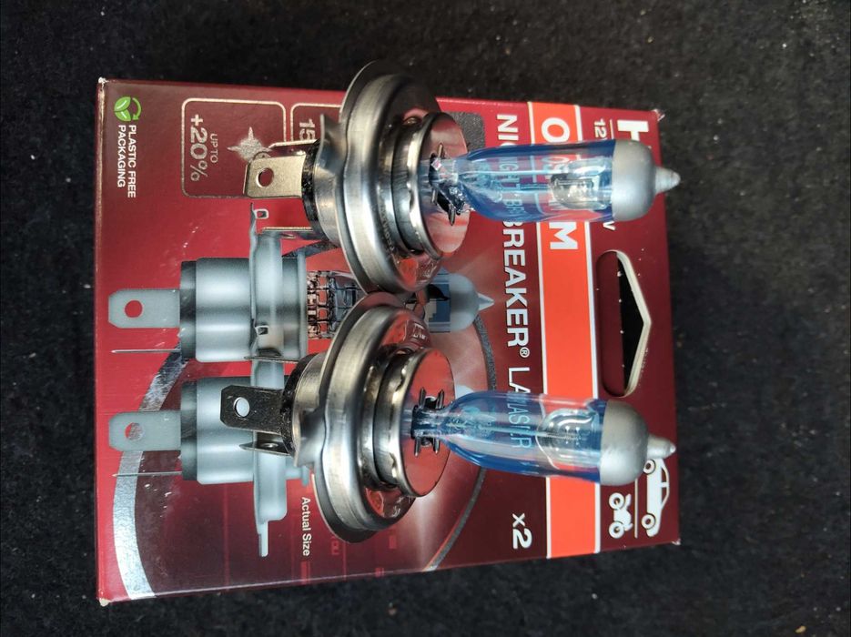 Kрушки  Osram night breaker laser + limastar h4 бяла светлина подарък!