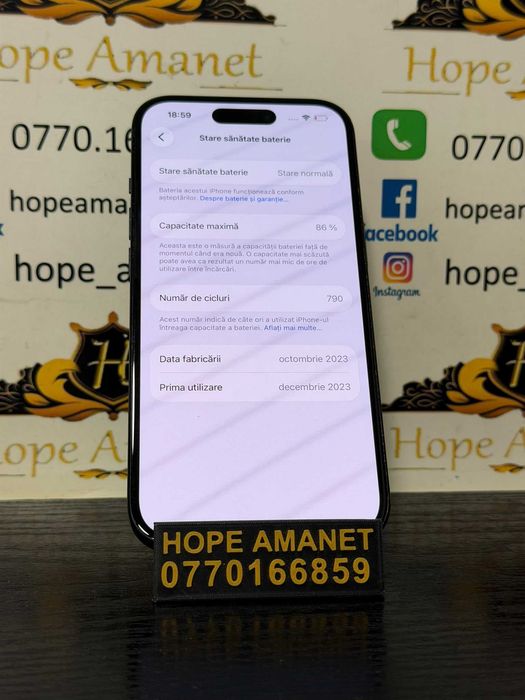 Hope Amanet P10/IPHONE 15 BATERIE 86%