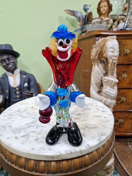 Murano фигура италианска статуетка клоун стъкло