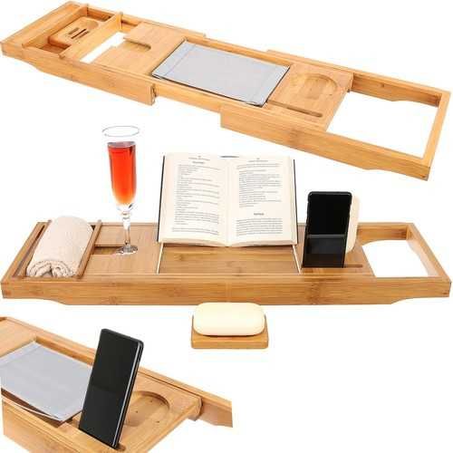 Комфортен рафт за вана от бамбук