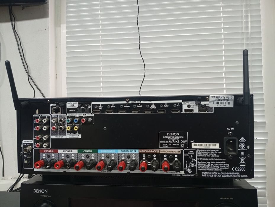 7.2 канален ресивър DENON AVR-X 2100 Bluetooth 4K Wi-fi