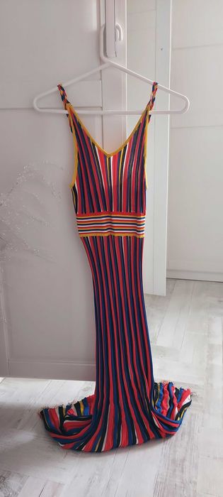 PINKO Дълга рокля на райе – многоцветна