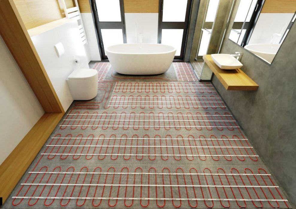 Электрический теплий пол под стяжку под кафел