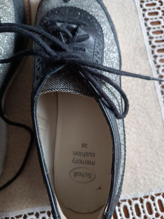 Дамски обувки от еко кожа с текстил