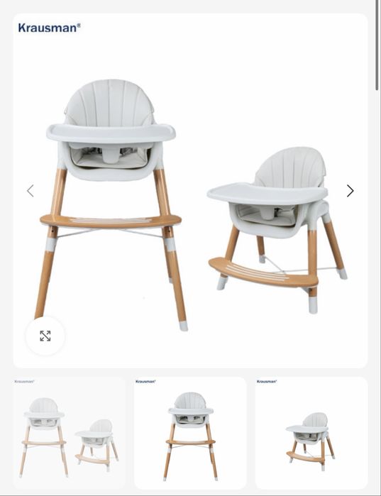 Krausman – Scaun de masa LYRA 2 in 1 Grey